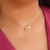 Colar fio de nylon e letra B banhado em ouro 18k