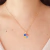 Colar com pingente de coração com símbolo do autismo banhado em ouro 18k