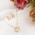 Conjunto de colar e brinco cristais banhado em ouro 18k - comprar online