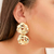 Maxi brinco banhado em ouro 18k