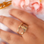 Anel com imagem de Nossa Senhora banhado em ouro 18k