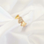 Anel com corações e zircônias banhado em ouro 18k - comprar online