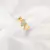 Anel com corações e zircônias banhado em ouro 18k - comprar online