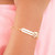 Pulseira infantil abençoada banhada em ouro 18k