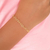 Pulseira infantil de corações banhado em ouro 18k