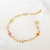 Pulseira infantil com pedrinhas coloridas e pérolas banhada em ouro 18k - comprar online