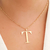 Colar com inicial T banhado em ouro 18k