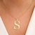 Colar com inicial S banhado em ouro 18k