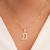Colar com letra D banhado em ouro 18k