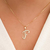 Colar com letra F banhado em ouro 18k