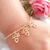 Pulseira 3 meninas banhada em ouro 18k
