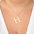 Colar com inicial H banhado em ouro 18k