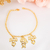 Pulseira 2 meninas e 1 menino banhada em ouro 18k - comprar online