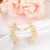 Brinco ear cuff flores banhado em ouro 18k - comprar online
