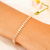 Pulseira riviera navetes cristais banhada em ouro 18k