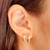 kit com 2 argolinhas banhadas em ouro 18k