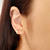Brinco de argolinha lisa mini banhado em ouro 18k