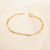 Pulseira masculina infantil banhada em ouro 18k