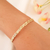 Pulseira toda trançada banhada em ouro 18k