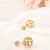 Brinco 2 bolas cravejadas com zircônias banhado em ouro 18k - comprar online