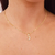 Colar lua com zircônias banhado em ouro 18k