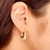 Argola luxo cravejada banhada em ouro 18k - comprar online