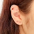 Piercing com coração cristal banhado em ouro 18k
