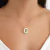 Colar luxo letra G com zircônias banhado em ouro 18k