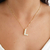 Colar luxo letra L com zircônias banhado em ouro 18k