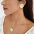 Conjunto orgânico com pérola banhado em ouro 18k