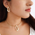 Conjunto orgânico banhado em ouro 18k