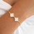 Pulseira trevos com madrepérolas banhado em ouro 18k