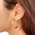 Brinco de argola tubo banhado em ouro 18k