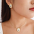 Conjunto oval 2 tons banhado em ouro 18k