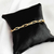 Pulseira masculina grossa banhada em ouro 18k