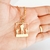 Cordão com pingente Pai e 2 filhos banhado em ouro 18k