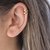 Piercing fake com duas fileiras banhado em ouro 18k