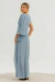 VESTIDO LONGO FENDA AZUL CLARO na internet