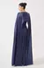 VESTIDO LONGO JULIENE CAPA MARINHO - loja online