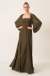 VESTIDO LONGO LEYLA VERDE OLIVA - comprar online