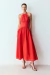 VESTIDO MIDI AMARRACAO VERMELHO