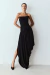 Image of VESTIDO MIDI TOMARA QUE CAIA COM SAIA FLUIDA PRETO