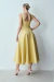 VESTIDO MIDI AMARELO MANTEIGA - buy online