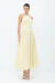 VESTIDO MIDI AMARRACAO AMARELO MANTEIGA - Tugore