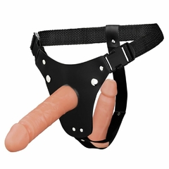 Cinta Peniana Dupla Invertida C/2 Próteses 17cm e 14cm - La Pimienta - Doce Libido