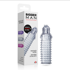 Capa Peniana Expansora em Silicone Bigger Man Adão & Eva - Transparente - Doce Libido