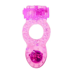 Anel Peniano Com Pérola e Vibro - Pink - Doce Libido
