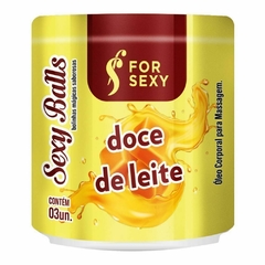 Bolinha Beijável Tri Ball For Sexy - Doce de Leite - Doce Libido