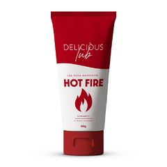 Gel Lubrificante Comestível Hot Fire Delicious 60g - Morango - Doce Libido