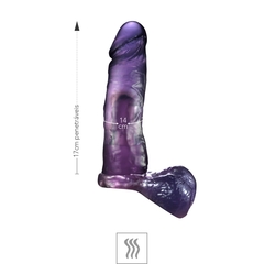 Pênis em Gel Aromático c/Escroto 17x4,3cm - Uva Doce Libido